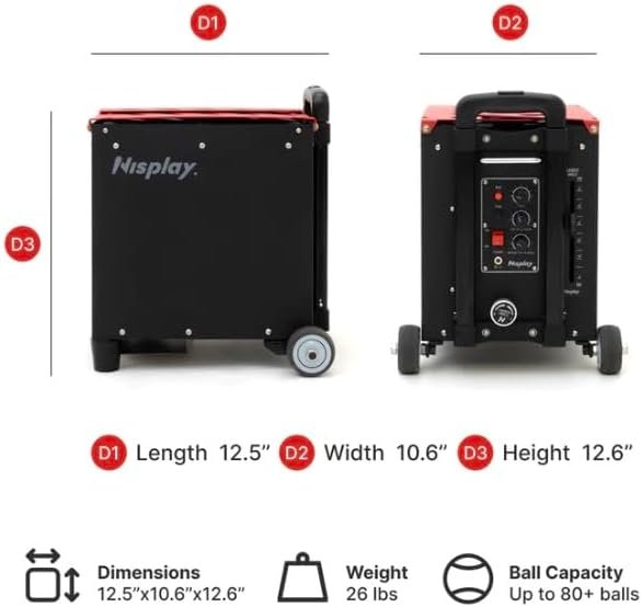 Nisplay Portable Tennis Ball Machine (26lbs)