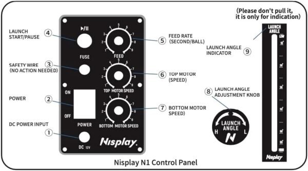 Nisplay Portable Tennis Ball Machine (26lbs)