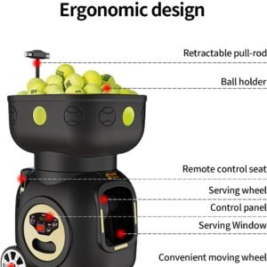 Buy Siboasi SS-T3 Tennis Ball Machine – High Speed, Battery Remote Stable Feed - Image 3