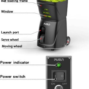 Buy PT-Smart Tennis Ball Machine 12 Training Modes APP Control Custom Programming Portable | Rendan Sport Shop - Image 4
