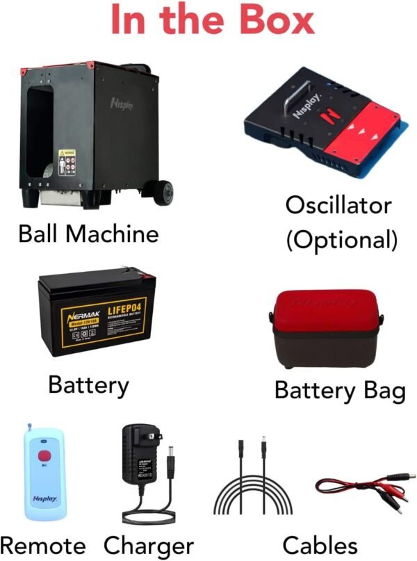 Nisplay Portable Tennis Ball Machine (26lbs)