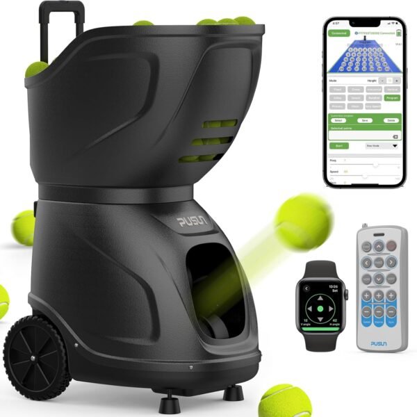 Buy PUSUN PT-9001 Tennis Ball Machine - 150+ Ball APP Remote Intelligent Training