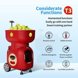 Buy Siboasi SS-T3 Tennis Ball Machine – High Speed, Battery Remote Stable Feed - Image 6