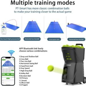 Buy PT-Smart Tennis Ball Machine 12 Training Modes APP Control Custom Programming Portable | Rendan Sport Shop - Image 3