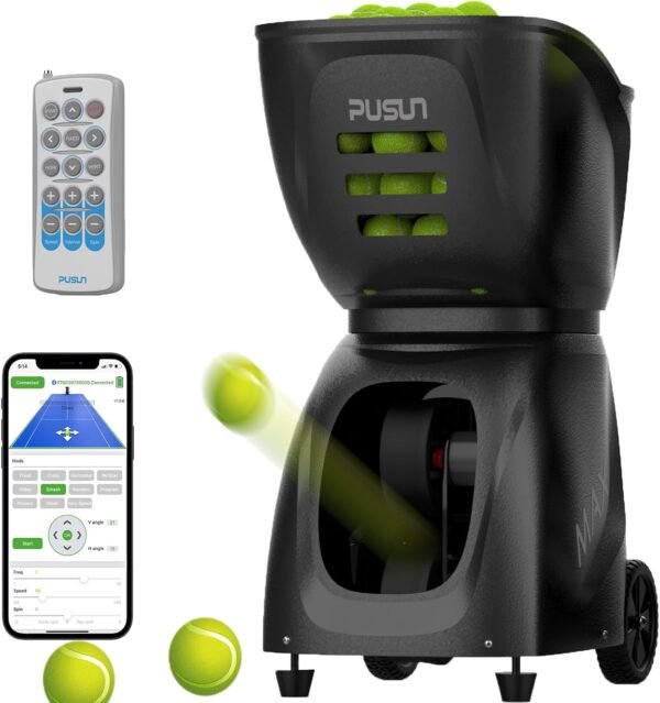 Buy PUSUN PT-Max C Automatic Tennis Ball Machine 145+ Ball APP Remote Training | Rendan Sport Shop