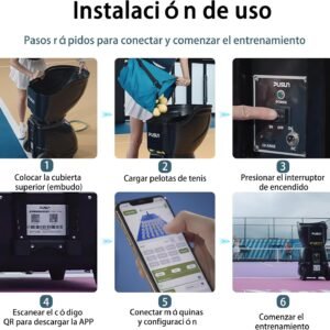 Buy PUSUN PT-9001 Tennis Ball Machine - 150+ Ball APP Remote Intelligent Training Buy PUSUN PT-9001 Tennis Ball Machine - 150+ Ball APP Remote Intelligent Training - Image 6