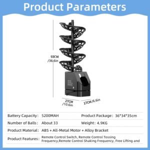 Buy Tennis Baller Automatic Ball Tosser 33 Ball Capacity Portable Serving Machine Buy Tennis Baller Automatic Ball Tosser 33 Ball Capacity Portable Serving Machine - Image 4