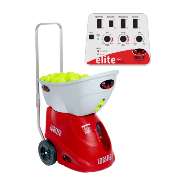 Lobster Sports Elite One Tennis Ball Machine – Portable with Pre-Programmed Drills, 150 Ball Capacity | Rendan Sport Shop
