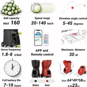 Buy ZenoPlanet PT-9001 Tennis Ball Machine – Portable Programmable, Remote Control, Adjustable Speed | Rendan Sport Shop Buy ZenoPlanet PT-9001 Tennis Ball Machine – Portable Programmable, Remote Control, Adjustable Speed | Rendan Sport Shop - Image 4