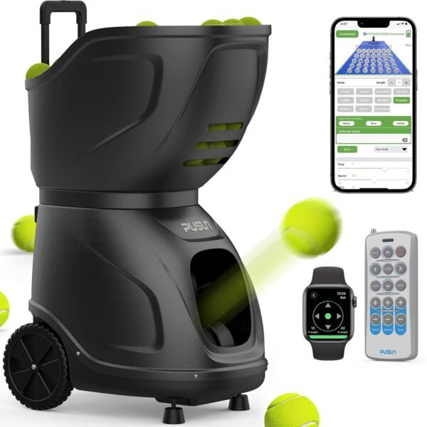 Buy PT-Smart Pro tennis ball machine – Remote Control, Oscillation, Variable Speed