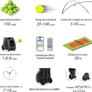Buy PT-Smart Pro tennis ball machine – Remote Control, Oscillation, Variable Speed Buy PT-Smart Pro tennis ball machine – Remote Control, Oscillation, Variable Speed - Image 9