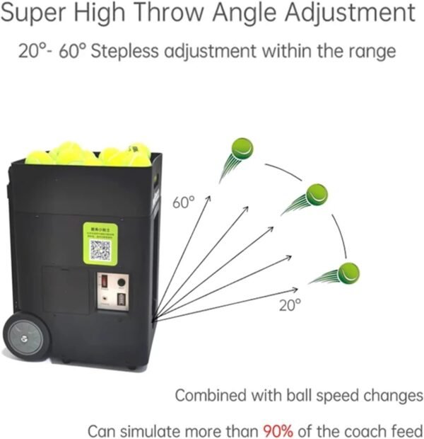 Buy Tennis Ball Machine Practice Launcher 50 Ball Adjustable Angle Speed | Rendan Sport Shop
