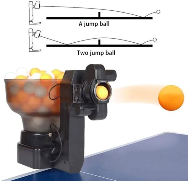 ZXMT Table Tennis Ball Machine – Automatic Ping Pong Robot with 9 Spin Modes, 110 Ball Capacity, 40–70 Balls/Min