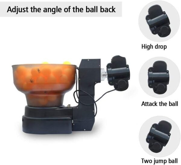 ZXMT Table Tennis Ball Machine – Automatic Ping Pong Robot with 9 Spin Modes, 110 Ball Capacity, 40–70 Balls/Min