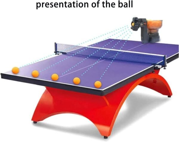 ZXMT Table Tennis Ball Machine – Automatic Ping Pong Robot with 9 Spin Modes, 110 Ball Capacity, 40–70 Balls/Min