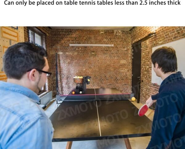 ZXMT Table Tennis Ball Machine – Automatic Ping Pong Robot with 9 Spin Modes, 110 Ball Capacity, 40–70 Balls/Min