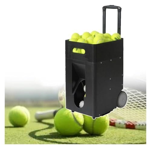 Lmuwecno Tennis Ball Machine – Smart APP & Wireless Remote Control, Adjustable Angle & Spin, 50 Ball Capacity
