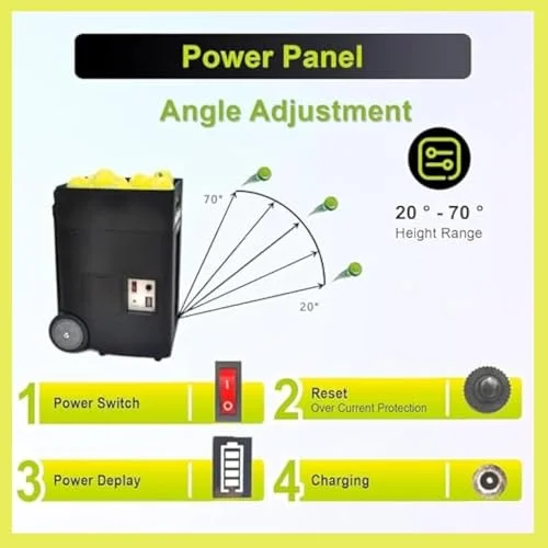 MAHWER Portable Automatic Tennis Ball Launcher with APP Remote