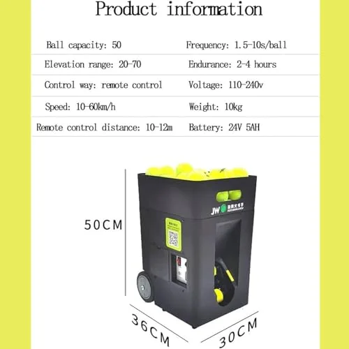 MAHWER Portable Automatic Tennis Ball Launcher with APP Remote