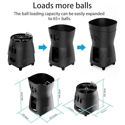 Buy NUHGFTYBF Portable Tennis Ball Machine – APP & Remote Control