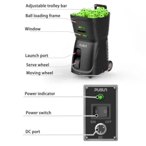 Buy PP Smart Tennis Ball Machine – APP-Controlled, 80+ Ball Capacity, Adjustable Speed & Spin - Image 5