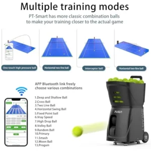 PT-Smart Tennis Ball Machine – Portable Battery Powered (Black) - Image 4