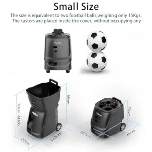 PT-Smart Tennis Ball Machine – Portable Battery Powered (Black) - Image 3