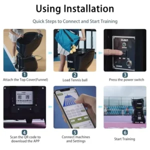 Buy PT-9001Pro Tennis Ball Machine – Professional APP Control, 35 Landing Points, 7-10H Battery Buy PT-9001Pro Tennis Ball Machine – Professional APP Control, 35 Landing Points, 7-10H Battery - Image 5