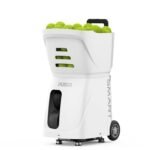 PT-Smart Portable Tennis Ball Machine – Automatic Trainer with Adjustable Speed, Angle, and Serve Interval, 100-Ball Capacity, Remote Control –...