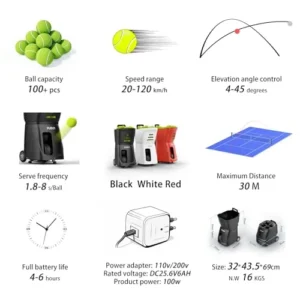PT Smart Tennis Ball Machine – APP-Controlled Personal Coach for Every Skill Level PT Smart Tennis Ball Machine – APP-Controlled Personal Coach for Every Skill Level - Image 7