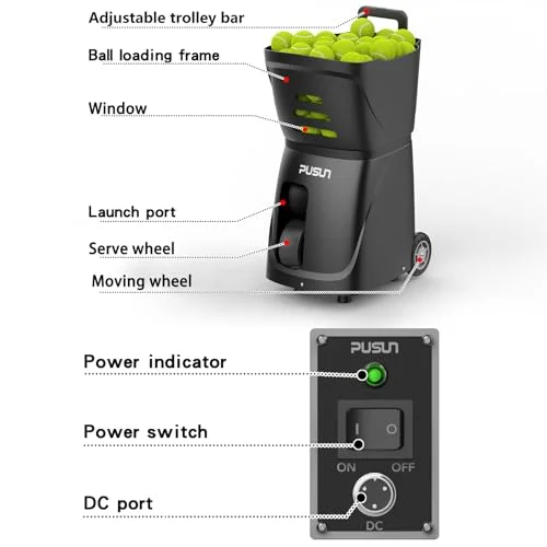 PT Smart Tennis Ball Machine – APP-Controlled Personal Coach for Every Skill Level