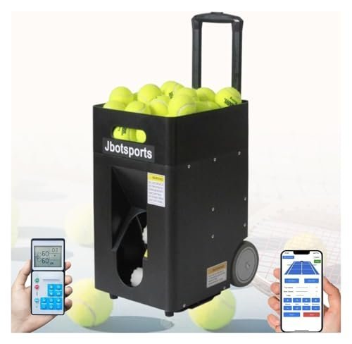 Tennis Ball Machine,Tennis Training Equipment, Practice Launcher for 50 Balls Tennis Training, Adjustable Throwing Angle, Speed, Rotation... Tennis Ball Machine,Tennis Training Equipment, Practice Launcher for 50 Balls Tennis Training, Adjustable Throwing Angle, Speed, Rotation...
