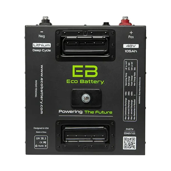 Battery-Feature-Image-800x800-Eco-Battery-105Ah-LiFePO4-48V-Lithium-CC-1 Eco Battery EB48V105-CC 105Ah LiFePO4 48V Lithium Golf Cart Battery